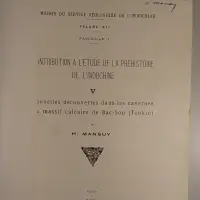 Contribution à l'étude de la préhistoire de l'Indochine V.