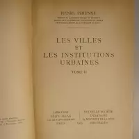 Les Villes et les Institutions urbaines