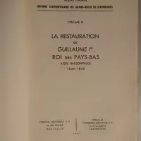 La Restauration de Guillaume Ier, Roi des Pays-Bas (L'Ère Hassenpflug) 1839-1840