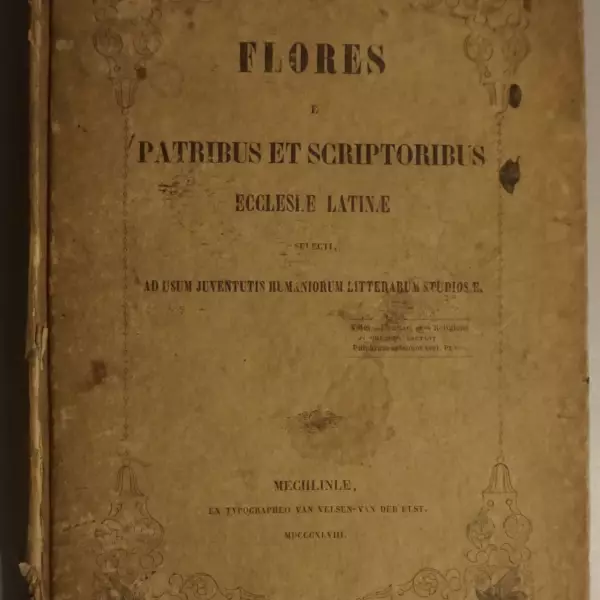 Flores patribus et scriptoribus ecclesiae latinae selecti, ad usum juventutis humaniorum litterarum studiosae