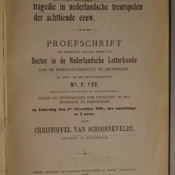 Over de navolging der klassiek-fransche tragedie in nederlandsche treurspelen der achttiende eeuw