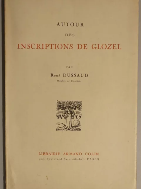 Autour des inscriptions de Glozel