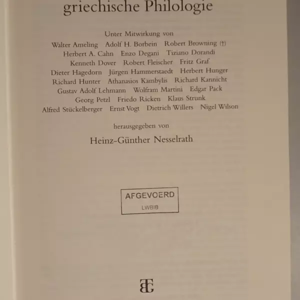 Einleitung in die griechische Philologie