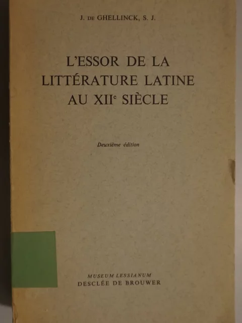 L'Essor de la littérature latine au XIIe siècle