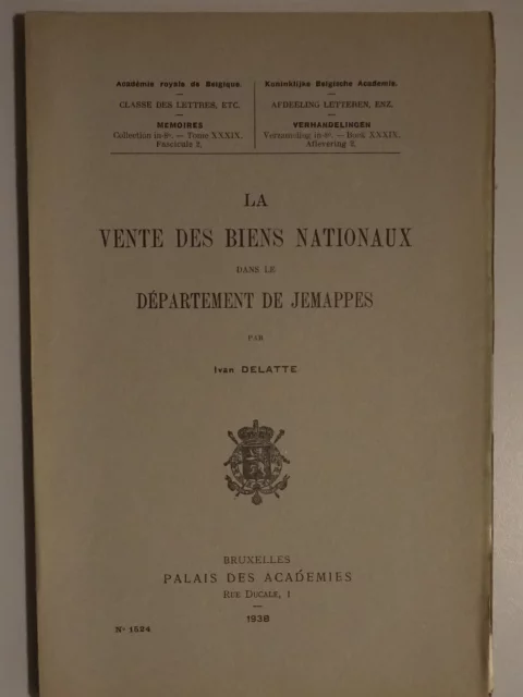 La vente des biens nationaux dans le département de Jemappes