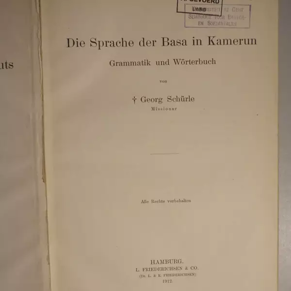 Die Sprache der Basa in Kamerun. Grammatik und Wörterbuch