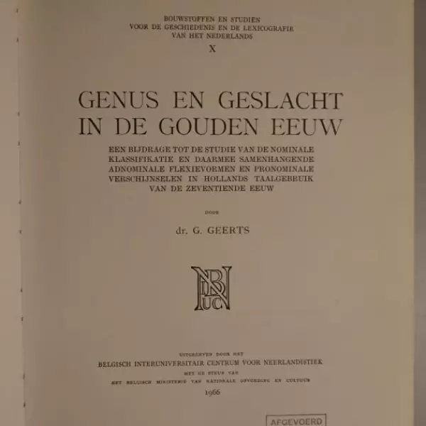 Genus en geslacht in de Gouden Eeuw