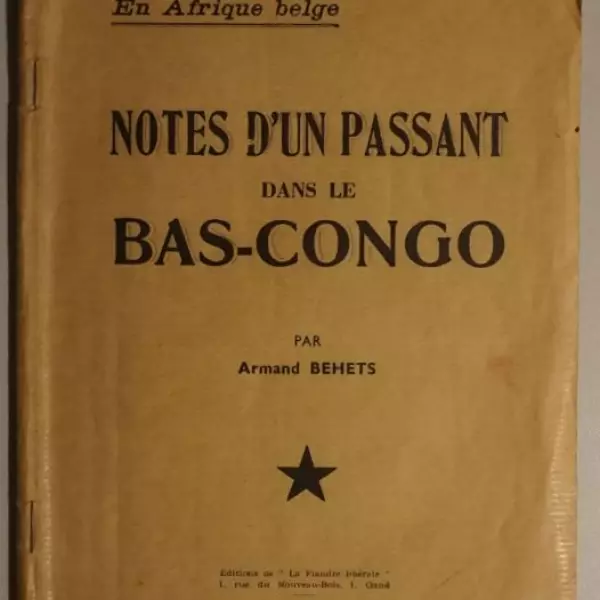En Afrique belge. Notes d'un passant dans le Bas-Congo